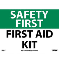 SAFETY FIRST, FIRST AID KIT, 7X10, .040 ALUM