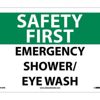 SAFETY FIRST, EMERGENCY SHOWER/EYE WASH, 10X14, PS VINYL