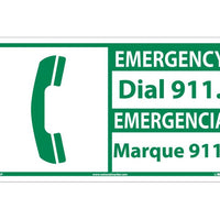 EMERGENCY, DIAL 911 (BILINGUAL W/GRAPHIC), 10X18, PS VINYL
