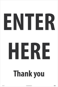 ENTER HERE, 36 X 24 COROPLAST