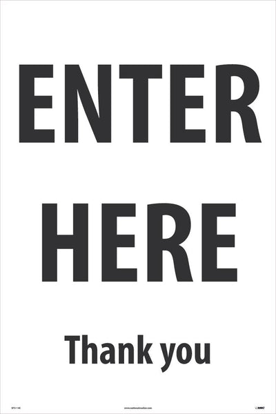 ENTER HERE, 36 X 24 COROPLAST