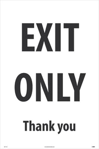 EXIT ONLY, 36 X 24 COROPLAST