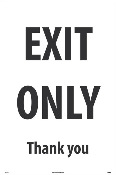 EXIT ONLY, 36 X 24 COROPLAST