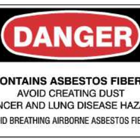 Danger Contains Asbestos Fibers - Vinyl Labels | SL-9901