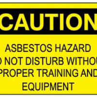 Caution Contains Asbestos Hazard Do Not Disturb - Vinyl Labels | SL-9903