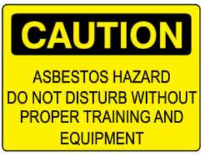 Caution Contains Asbestos Hazard Do Not Disturb - Vinyl Labels | SL-9903