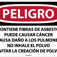 LABEL, DANGER CONTAINS ASBESTOS FIBERS MAY CAUSE CANCER CAUSES DAMAGE TO LUNGS DO NOT BREATHE DUST AVOID CREATING DUST, 20 X 28, PS VINYL
