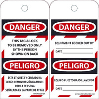 TAGS, DO NOT OPERATE, 6X3, POLYTAG, BOX OF 100, EZ PULL