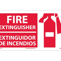FIRE EXTINGUISHER (BILINGUAL W/GRAPHIC), 10X18, PS VINYL