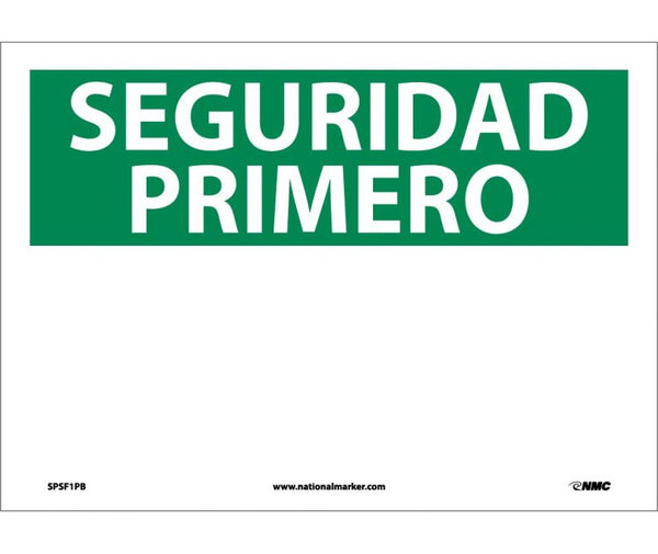 SEGURIDAD PRIMERO, BLANK, 14X10, .040 ALUM