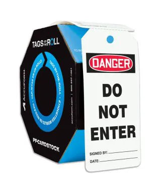 Tags By-The-Roll, DANGER DO NOT ENTER, 6.25