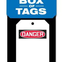 Box of Tags, DANGER (Blank), 5.75"H x 3.25"W, PF-Cardstock, 50/BX