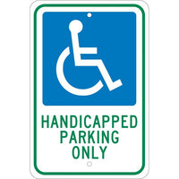 GRAPHIC, HANDICAPPED PARKING ONLY 18X12, .080 EGP REF ALUM