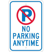 GRAPHIC, NO PARKING ANYTIME, 18X12, .080 EGP REF ALUM