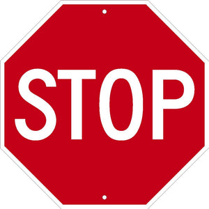 STOP SIGN(OCTAGON), 18x18, .080 ENGINEER GRADE PRISMATIC REFLECTIVE ALUM