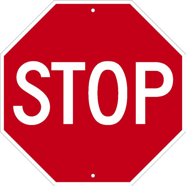 STOP SIGN(OCTAGON), 18x18, .080 HIGH INTENSITY PRISMATIC REFLECTIVE ALUM