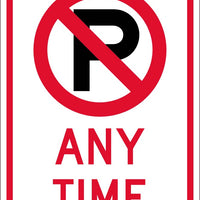 GRAPHIC, NO PARKING ANY TIME, 18X12, .080 EGP REF ALUM SIGN