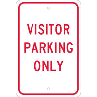 VISITOR PARKING ONLY, 18X12, .080 EGP REF ALUM