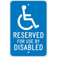 RESERVED FOR USE BY DISABLED, 18X12, .080 EGP REF ALUM