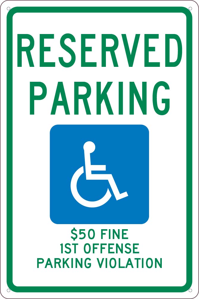 $50 TO $300 FINE,6X12 PLAQUE SIGN, .040 ALUM