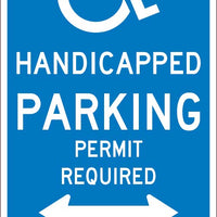 RESERVED PARKING PERMIT REQUIRED, 24X12, .040 ALUM SIGN