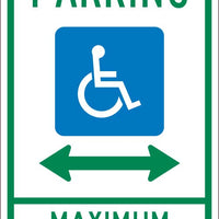 RESERVED PARKING HANDICAPPED, MAX PENALTY $250, 24X12, .080 EGP REF ALUM SIGN