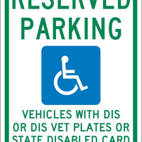 RESERVED PARKING THIS SPACE, 18X12, .040 ALUM SIGN