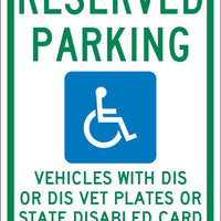 RESERVED PARKING THIS SPACE,  .080 EGP REF ALUM SIGN