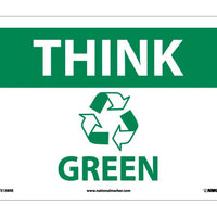 THINK (GRAPHIC) GREEN, 10X14, RIGID PLASTIC