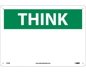 THINK, (HEADING ONLY), 10X14, RIGID PLASTIC