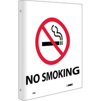 NO SMOKING, FLANGED, 10X8, RIGID PLASTIC