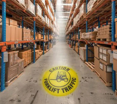 Caution Forklift Traffic Projector and Projection Lens | VSP1
