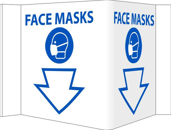 FACE MASKS VISI SIGN, 6 X 9, RIGID VINYL 3MM