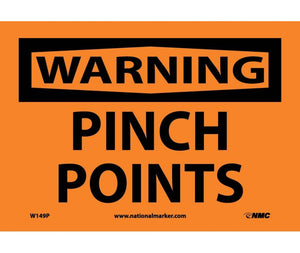 WARNING, PINCH POINTS, 7X10, PS VINYL