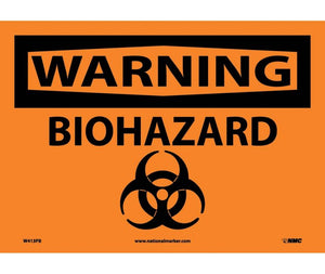 WARNING, BIOHAZARD, GRAPHIC, 10X14, .040 ALUM