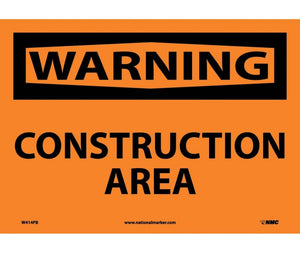 WARNING, CONSTRUCTION AREA, 10X14, PS VINYL