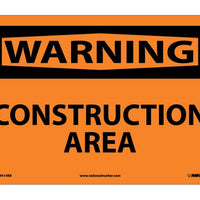 WARNING, CONSTRUCTION AREA, 10X14, RIGID PLASTIC