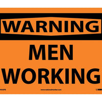 WARNING, MEN WORKING, 10X14, RIGID PLASTIC