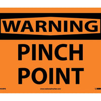 WARNING, PINCH POINT, 10X14, .040 ALUM