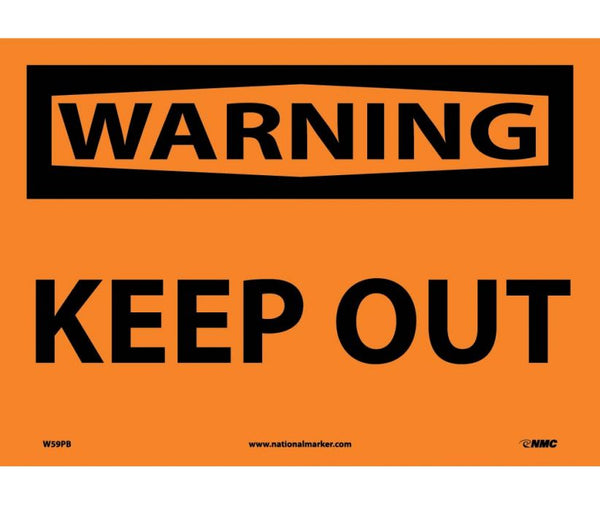 WARNING, KEEP OUT, 10X14, PS VINYL