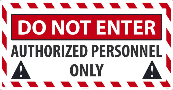 DO NOT ENTER LARGE WALL AND FLOOR SIGN, 24X46, TEXWALK