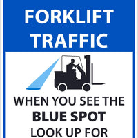 WARNING FORKLIFT TRAFFIC LARGE WALL AND FLOOR SIGN, 24X18,TEXWALK