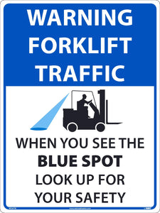 WARNING FORKLIFT TRAFFIC LARGE WALL AND FLOOR SIGN, 24X18,TEXWALK