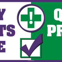 SAFETY PROTECTS PEOPLE LARGE WALL SIGN,23X72, TEXWALK