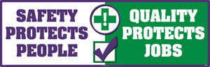 SAFETY PROTECTS PEOPLE LARGE WALL SIGN,23X72, TEXWALK