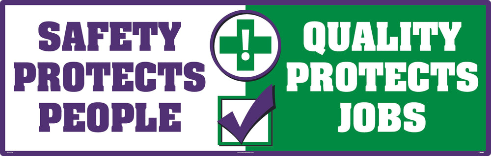 SAFETY PROTECTS PEOPLE LARGE WALL SIGN,23X72, TEXWALK