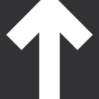 WALK ON, 6 X 4 DIRECTIONAL ARROW, NON-SKID TEXTURED ADHESIVE BACKED VINYL, BLACK