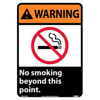 WARNING, NO SMOKING BEYOND THIS POINT, 14X10, PS VINYL