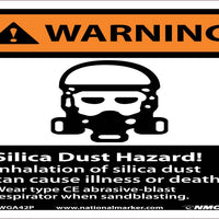 WARNING, SILICA DUST HAZARD!, 10X7, PS VINYL
