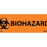 LABELS, BIOHAZARD, 1X3, PS PAPER, 500/RL